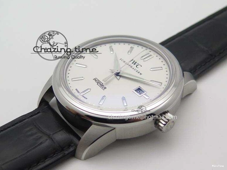MIROTIME 0503 RelaxedFit Ingeniuer St.Laurens SS White Dial MKF 1:1 V2 Best Edition On Black Leather Strap A 7355